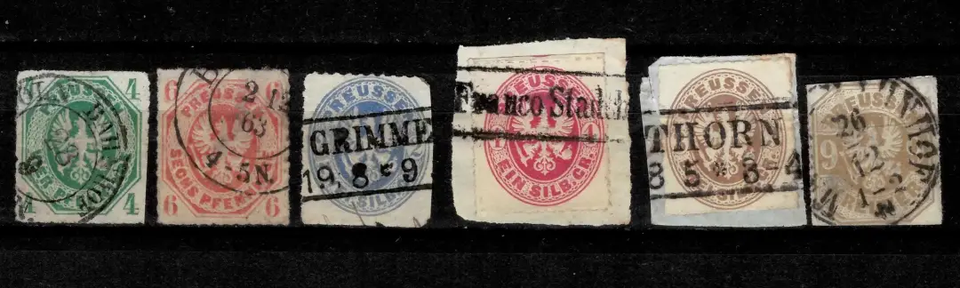 Prussia year 1861/67 stamps Used lot