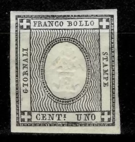 Italy / Sardinia year 1861 - 1c Newspaper Stamp