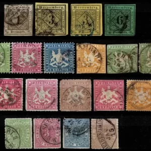 Old Germany / Wurttemberg 1851/1869 - Used stamps