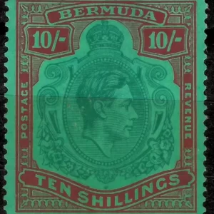 Bermuda 1938 10 Shilling stamp