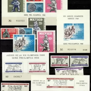 Mexico 1965/66 postage stamps Summer Olympics Mexico set