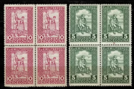 Austria occupation of Bosnia 1916 Mi. 98/99 Complete set