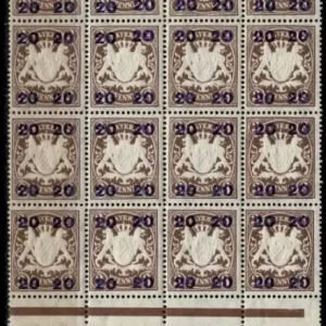 Bavaria / Bayern year 1920 stamps - 20 Pf. Mint never hinged block