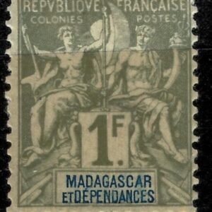 French Madagascar year 1896 - 1 fr. N°41 MH stamp