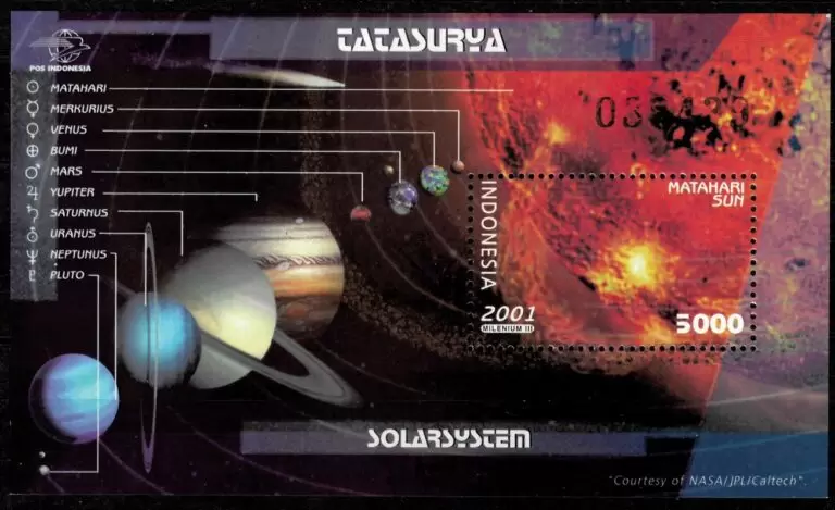 Indonesia space 2001 Postage stamp