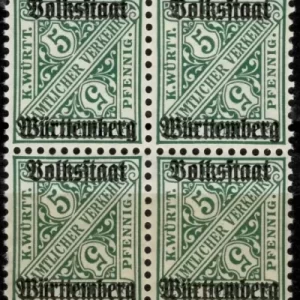 German states - Wurttemberg 5 pf year 1890 stamps