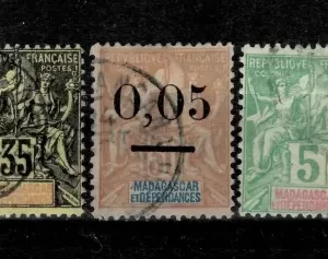 France Madagascar year 1889/1902 - MH/Used stamps