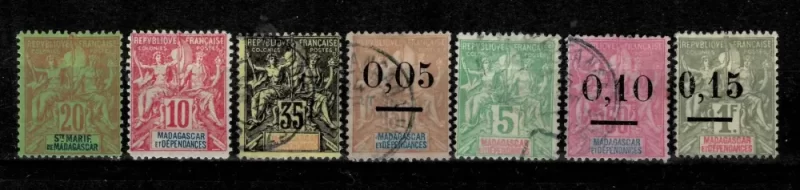 France Madagascar year 1889/1902 - MH/Used stamps