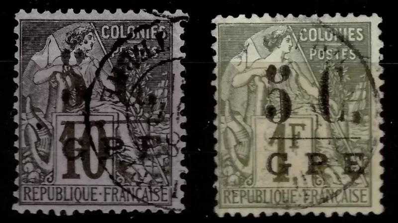 French Guadeloupe year 1890 - Used stamps