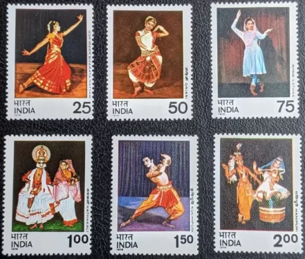 India year 1975 stamps - Indian Dances complete set