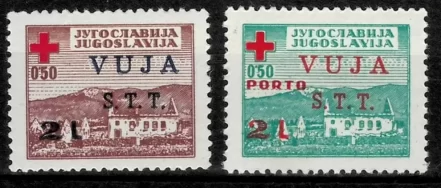 Yugoslavia/Trieste B year 1948 - Red cross postage stamps Signed