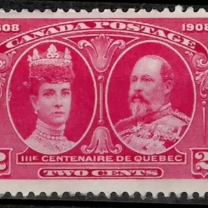 Canada Stamp 1908 2¢ stamp King Edward VII & Queen Alexandra