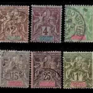 French Guadeloupe year 1892 1903 stamps