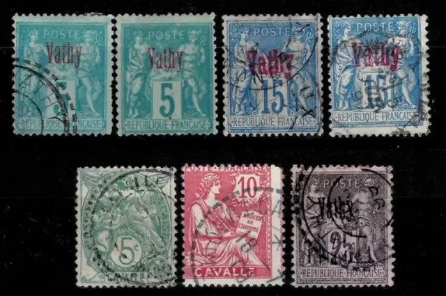 French Levant Vathy & Cavalla year 183/1900 Used stamps