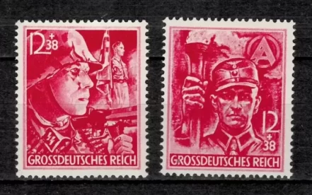 German Reich year 1945 Elite Storm trooper stamps