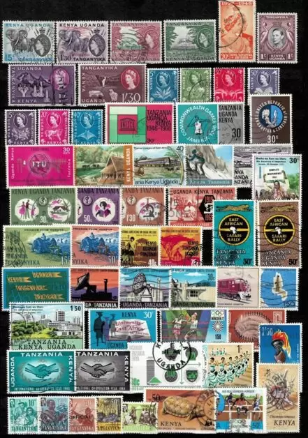 Kenya Uganda and Tanganyika year 1900/1960 stamps Used collection