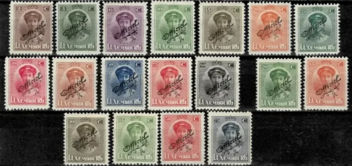 Luxembourg year 1922/26 stamps Official - officiel stamps