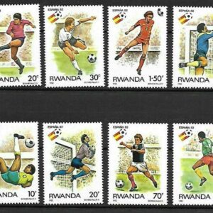 Rwanda year 1982 stamps – World Football Championship in Spain