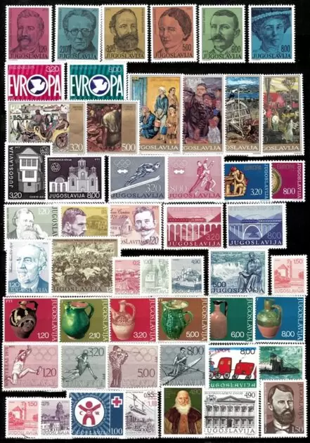 Yugoslavia 1975/85 100+ Different Stamps Full Sets MNH collection