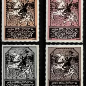 Bavaria year 1912 Poster Stamps Artist Franz Roth