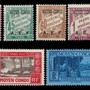 French middle Congo year 1928/1930 MH Tax stamps lot