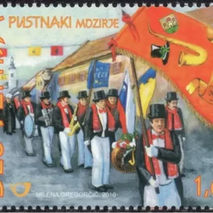 Slovenia year 2010 Traditional Carnival Costumes Mozirje stamp