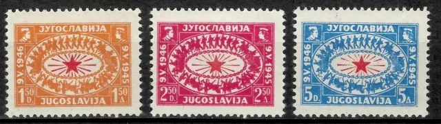 Yugoslavia postage stamps year 1946 1st Anniversary of the End of World War II