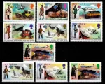 Antigua year 1974/75 Anniversary of the Universal Postal Union stamps set