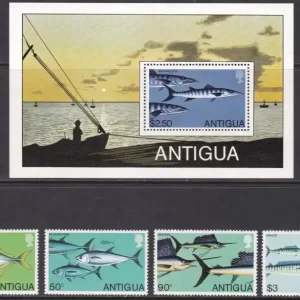 Antigua year 1979 Sea fishes stamps set