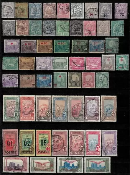 French Tunisia postage stamps year 1890/1940 Collection