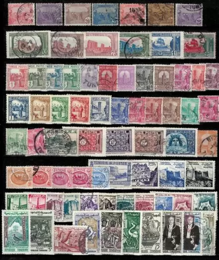 French Tunisia postage stamps 1890/1940 Collection