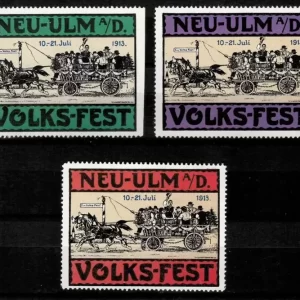 Germany 1913 Neu-Ulm Volks-Fest Reklamemarke MNH