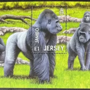 Jersey year 2012 Gorillas - Fauna Monkeys stamps