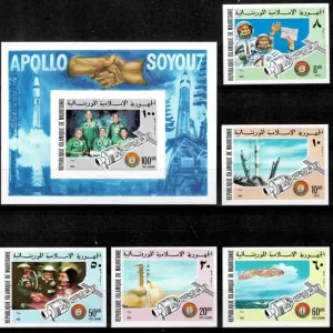 Mauritania year 1975 Space Apollo-Soyuz set MNH imperforated