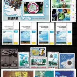 Meteorology postage stamps collection year 1950/2000