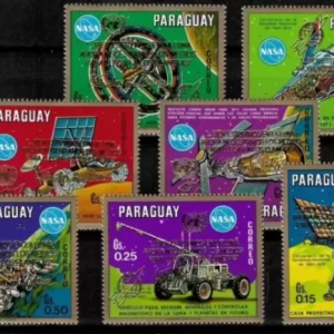 Paraguay 1989 Space Travel - Overprinted stamps set MNH