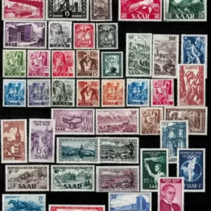 Saar year 194756 collection of MLH stamps