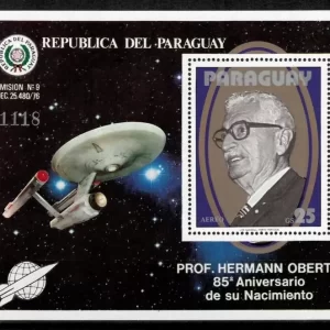 Paraguay year 1979 Space Hermann Oberth postage stamps