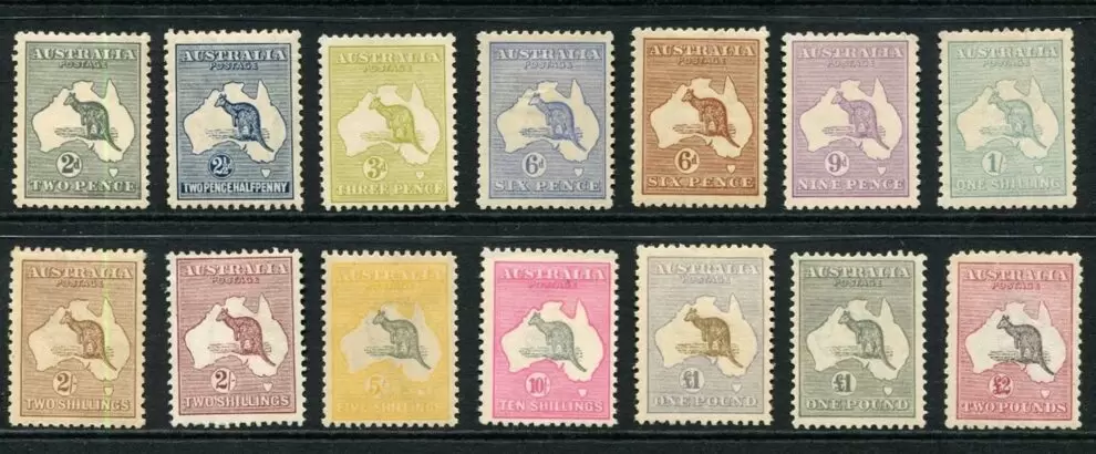 Australia kangaroo postage stamps