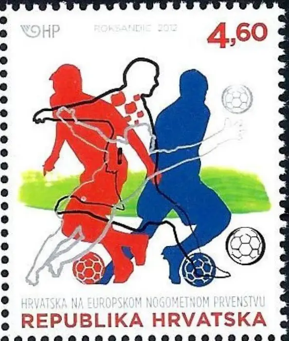 Croatia postage stamps year 2012 Soccer Football Euro Cup