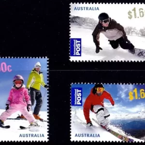 Australia year 2011 Skiing stamps Set