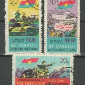 Vietcong-1967-Anniversary-of-the-National-Liberation-front postage stamps