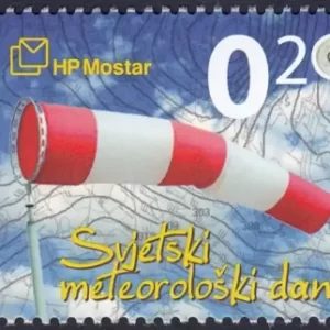 Bosnia (Mostar) year 2011 World Meteorological Day stamp