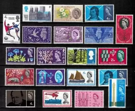 Britain postage stamps year 1960-1965 excellent MNH stamps lot