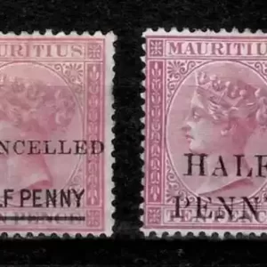 British Mauritius year 1877 stamps MNG Used