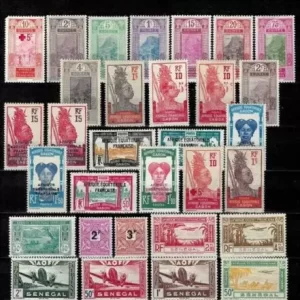 French Guinea, Gabon Senegal year 1900 1935 postage stamps