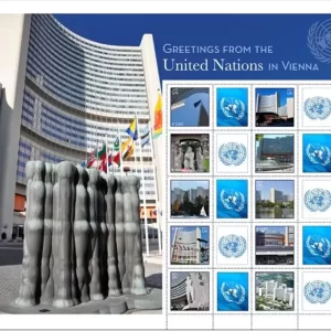 UN New York personalized stamps year 2015 Greetings from the United Nations in Vienna