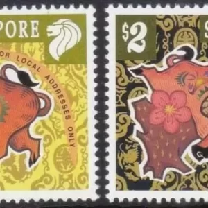 Singapore-1997-stamps-set-Year-of-the-Ox