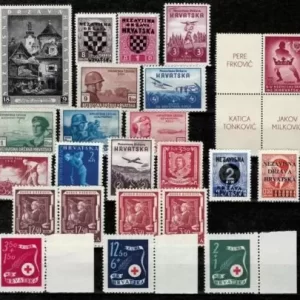 WWII - Croatia NDH 1941 / 1944 Lot of MNH stamps