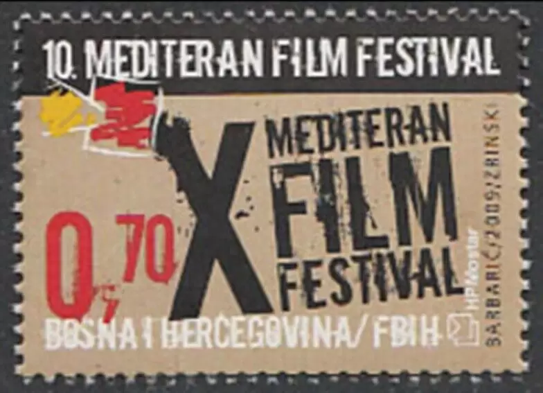 Bosnia stamp year 2009 Mediterranean Film Festival